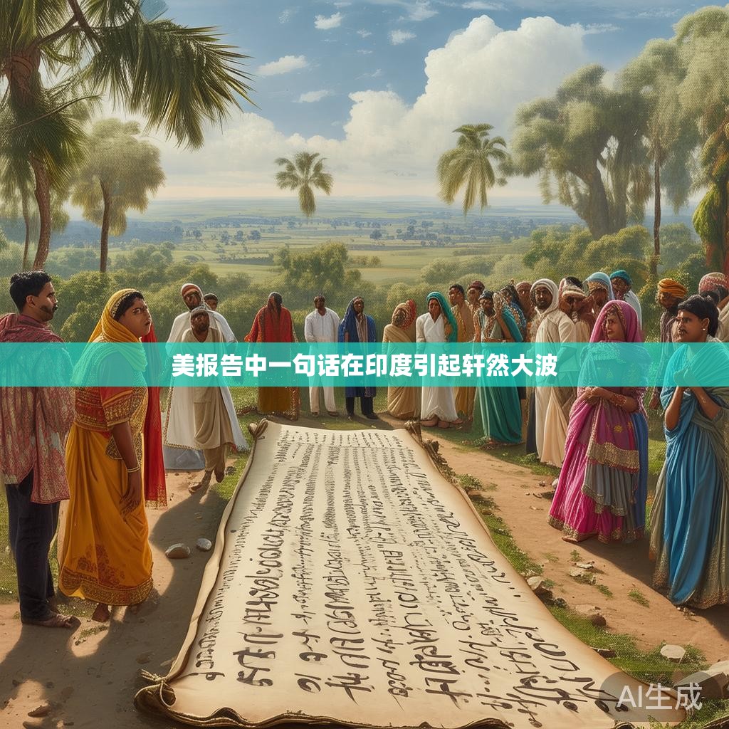 美报告中一句话在印度引起轩然大波