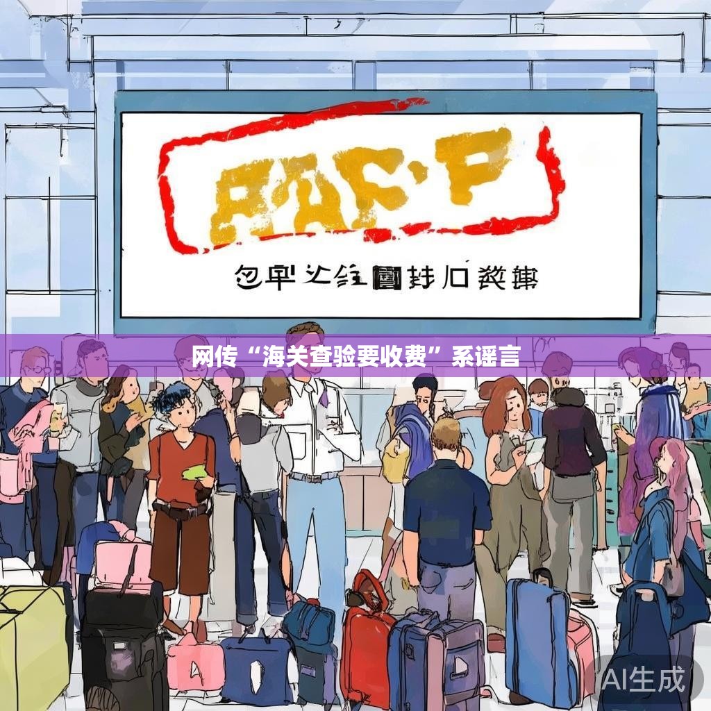 辟谣海报：海关查验不收费