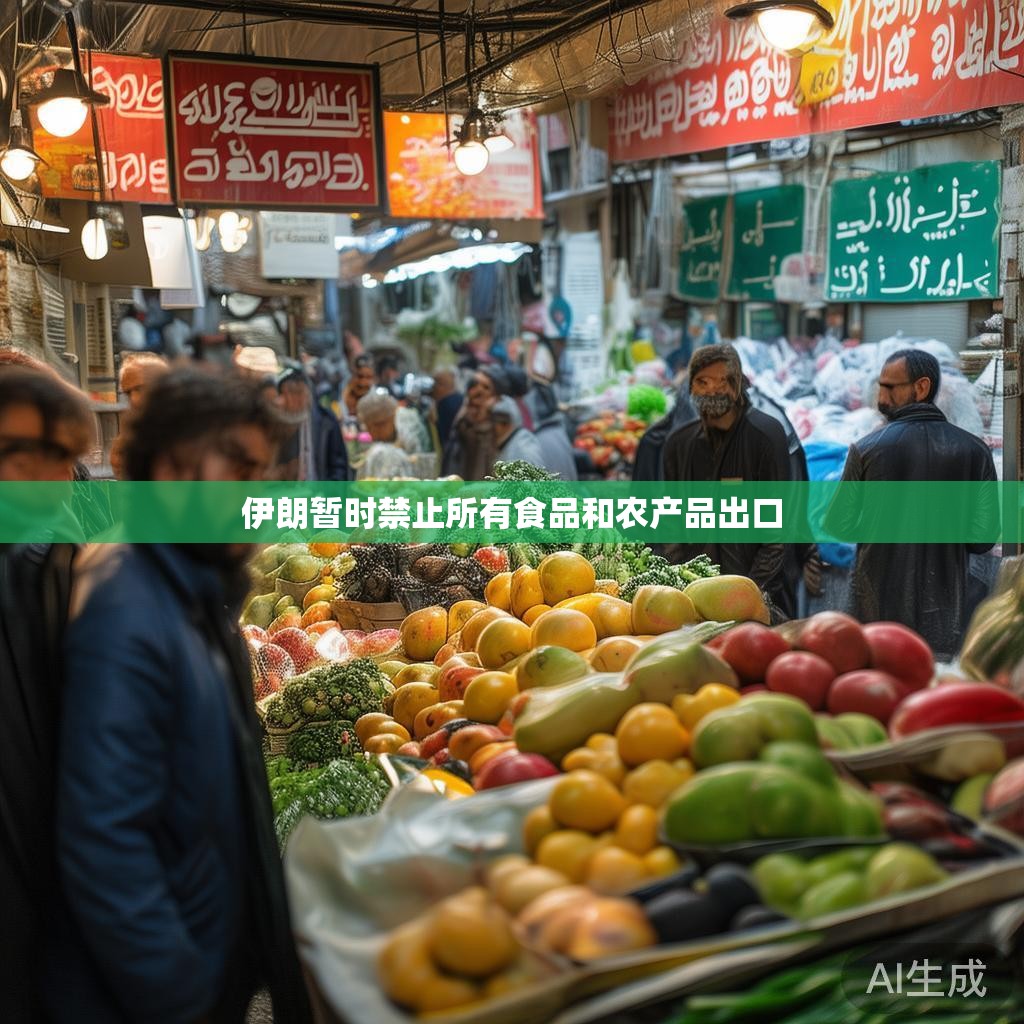 伊朗暂时禁止所有食品和农产品出口