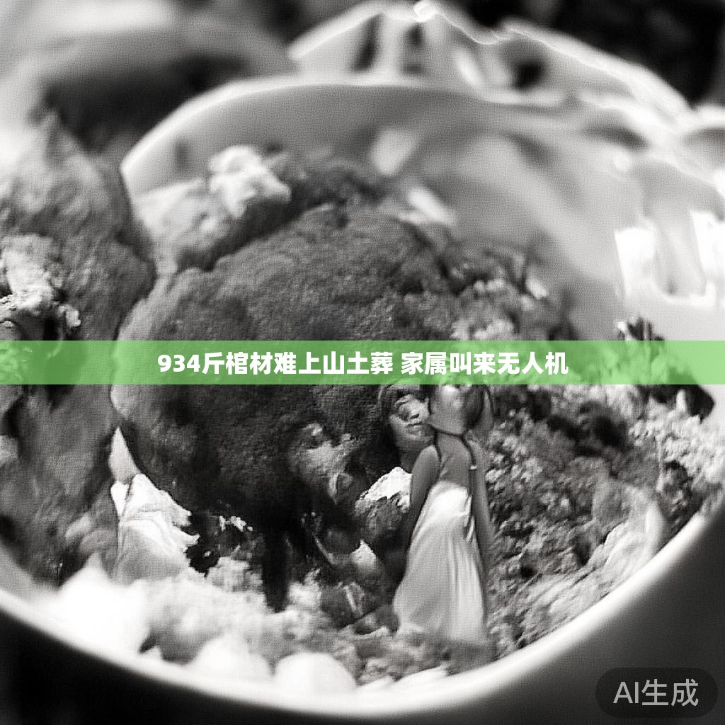 934斤棺材难上山土葬 家属叫来无人机