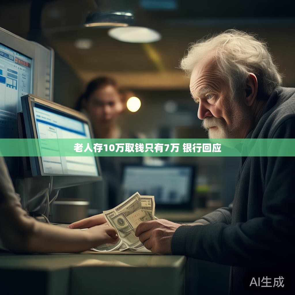 老人存10万取钱只有7万 银行回应