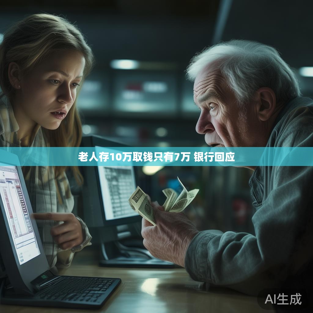 老人存10万取钱只有7万 银行回应